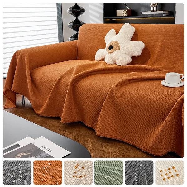 Waterproof Sofa Blanket Multipurpose Solid Color Furniture Cover Sectional Sofa Mat Sofa Towel Covers