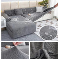 Waterproof Sofa Cover 1/2/3/4 Seater Sofa Covers Elastic Solid L Shaped Corner Sofa Couch Slipcovers