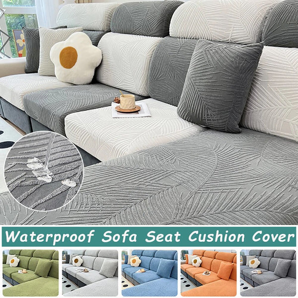 Waterproof Sofa Seat Cushion Covers 1/2/3/4 Seater Jacquard Elastic Sofa Cover Furniture Protector L Shape Couch Cushion Cover