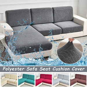 Waterproof Sofa Seat Cushion Cover Elastic Jacquard