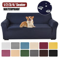 Waterproof Sofa Slipcover Elastic Sofa Covers for Living Room Solid Color Chair Couch Cover L Shaped Corner Sectional Sofa Cover