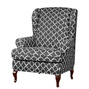 Elastic Wingback Armchair Cover