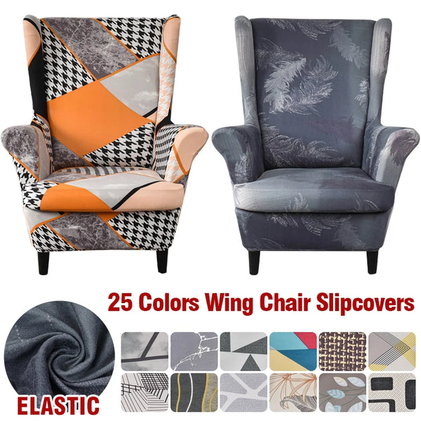 Wing Chair Covers 2piece/set Stretch Wingback Chair Slipcovers Sofa Slipcover Wingback Armchair Slipcovers Furniture Protector