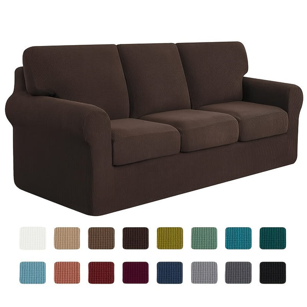 Stretch Sofa Slipcover With Cushion Covers Sets Couch Cover Sets Backrest Cushion Covers Furniture Protector