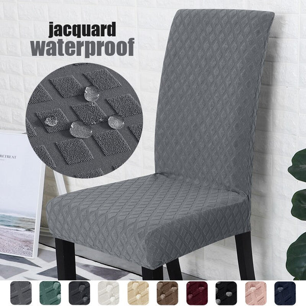 Jacquard Thick Waterproof Chair Covers for Dining Room Chairs Covers Dining Chair Seat Covers Kitchen Chair Covers Slipcovers