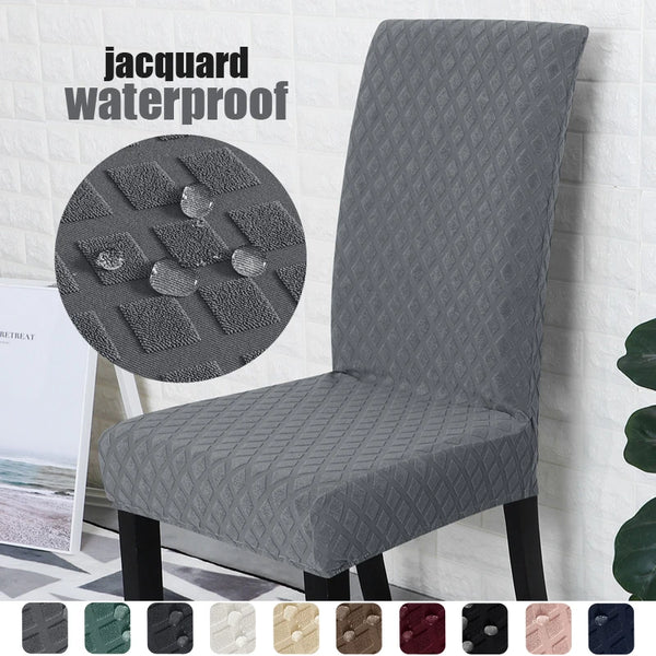 Jacquard Waterproof Dining Chair Covers 2024 Newest for Dining Room Chairs Covers Dining Chair Seat Covers Kitchen Chair Slipcovers
