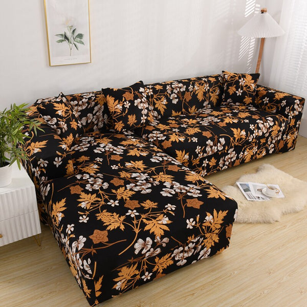 Printed L Shape Sofa Covers for Living Room Sofa Protector Anti-dust Elastic Stretch Covers for Corner Sofa Cover