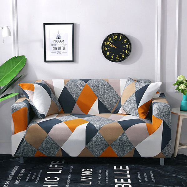 1/2/3/4 Seater Printed Elastic Sofa Covers Stretch Printed Flower Sofa Slipcovers Plaid Sofa Slipcover Sofa Chair Couch Cover Home Decor Covers