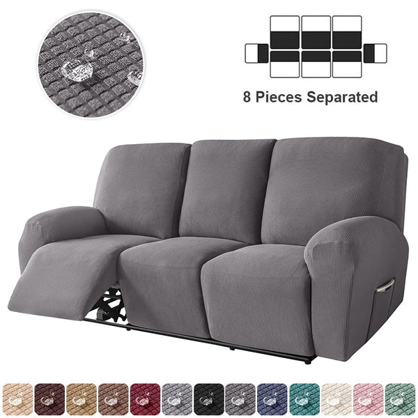 1/3 Seater Waterproof Recliner Sofa Cover for Living Room Elastic Reclining Chair Cover Protector Lazy Boy Relax Armchair Cover