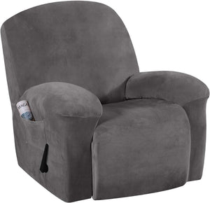 Velvet Plush 1-Piece Recliner Covers