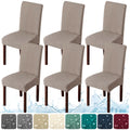 Waterproof Dining Chair Covers Jacquard Solid Chair Slipcover Hotel Banquet Home Kitchen Stretch Spandex Chair Case