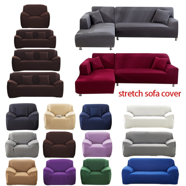 Elastic Sofa Cover Stretch Tight Wrap All-inclusive Sofa Covers Couch Cover Furniture Protector Slipcovers Universal Sofa Covers L-Style Sofa Case