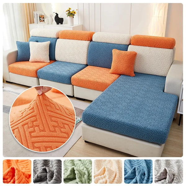 Jacquard Sofa Seat Cushion Covers Stretch Non-slip Adjustable Sofa Couch Cover for Living Room Sofa Protector Sofa Cover 1pcs