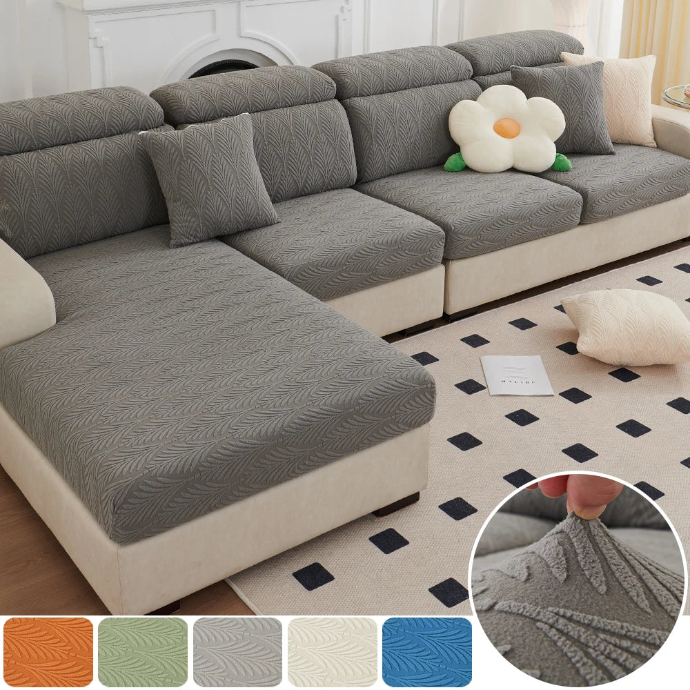 Jacquard Solid Sofa Seat Covers New High Elastic Sofa Cushion Cover Anti-dust Spandex Sofa Cover