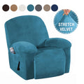 Nordic 4-IN-1 Split Design High Grade Velvet Stretch Recliner Covers Armchair Slipcover With Side Pocket Sofa Couch Waterproof Sofa Covers