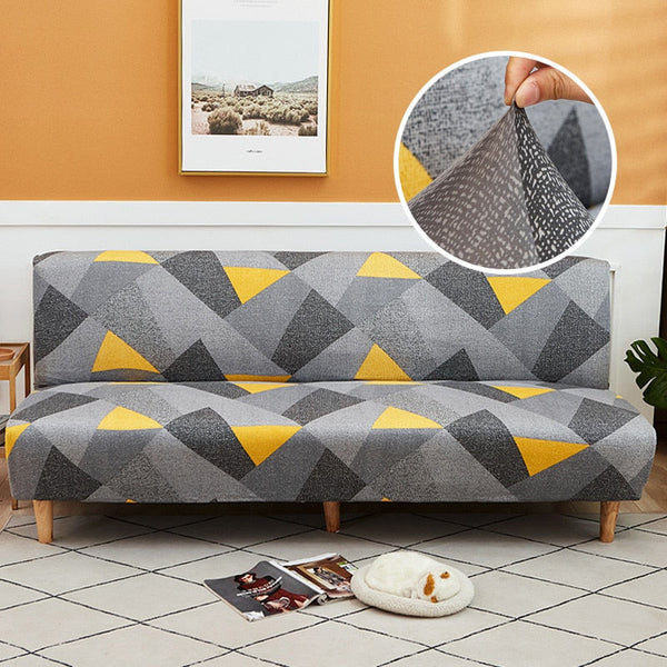 Sofa Bed Cover Couch Universal Armless Folding Modern Seat Slipcovers Stretch Covers UK Couch Protector Elastic Futon Spandex Cover