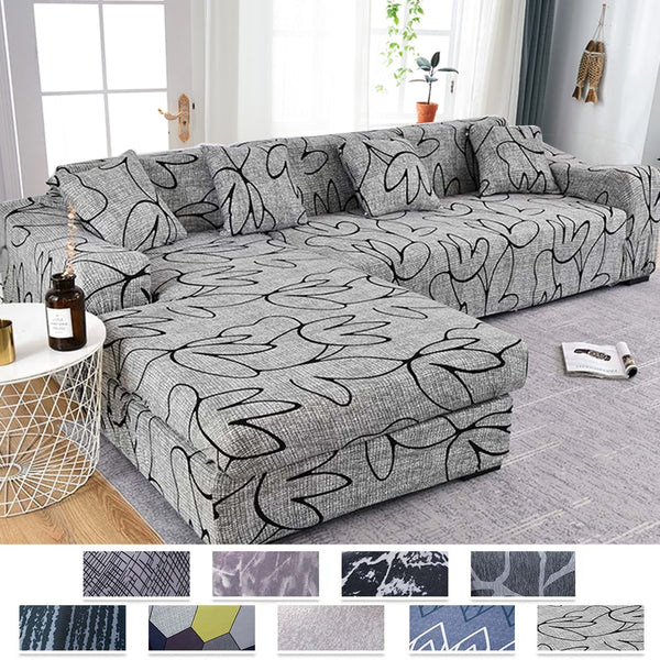 Sofa Cover Couch Slipcovers Stretch Printed Sofa Slipcover L Shape Corner Sofa Covers Funda Sofa Elastic Couch Cover 1/2/3/4-seat