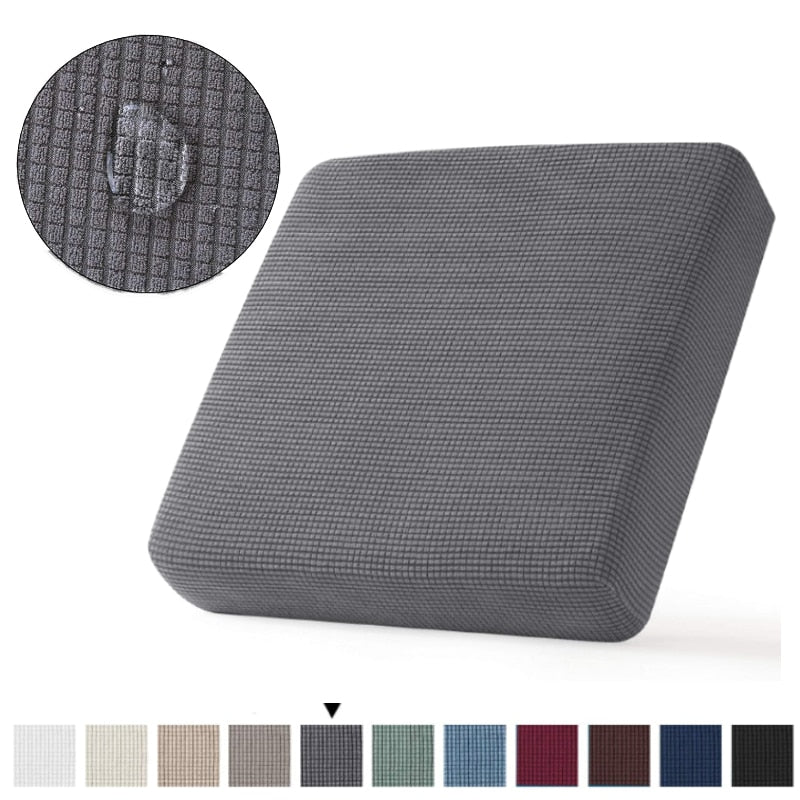 Spandex WaterProof Protector Jacquard Sofa Cushion Cover Corner Sofa Seat Cushion Slipcover Elastic Solid Color Couch Cushion Cover