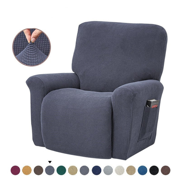Stretch Recliner Sofa Covers Slipcovers Durable Soft High Stretch Jacquard Sofa Cover Polyester Fiber Solid Color For Rechiner Chair Cover