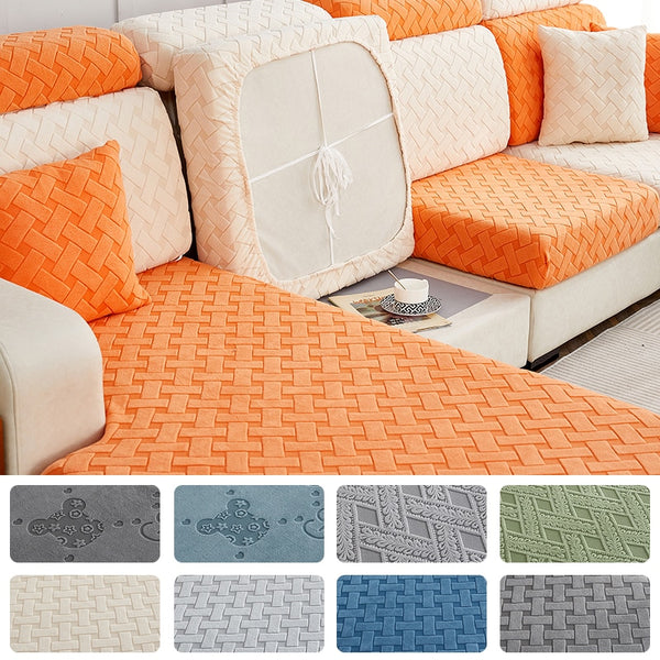 Thick Jacquard Stretch Sofa Seat Cushion Cover Slipcover Sofa Cover Sectional Couch L Shape Corner Replacement Protector Cover