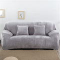 Thicken Plush Elastic Sofa Covers Sectional Corner Furniture Slipcover Couch Cover 1/2/3 Seater Solid Color Plush Sofa Cover Plush Thicken Sofa Cover