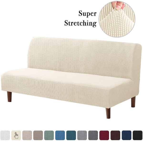 Sofa Bed Cover Universal Armless Folding Modern Seat Slipcovers Stretch Covers Couch Protector Elastic Futon Spandex Cover