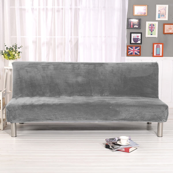 Universal Size Plush Sofa Bed Cover Armless Cover Folding Seat Slipcover Stretch Covers Couch Protector Elastic Cover