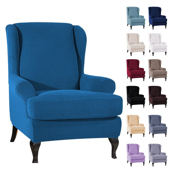Waterproof Wing Back Chair Cover Arm King Back Chair Cover Elastic Armchair Wingback Sofa Chair Cover Stretch Protector