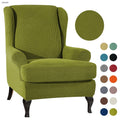 Waterproof Sloping Arm King Back Chair Cover Elastic Armchair Wingback Wing Sofa Back Chair Cover Stretch Protector Wing Back Chair Covers