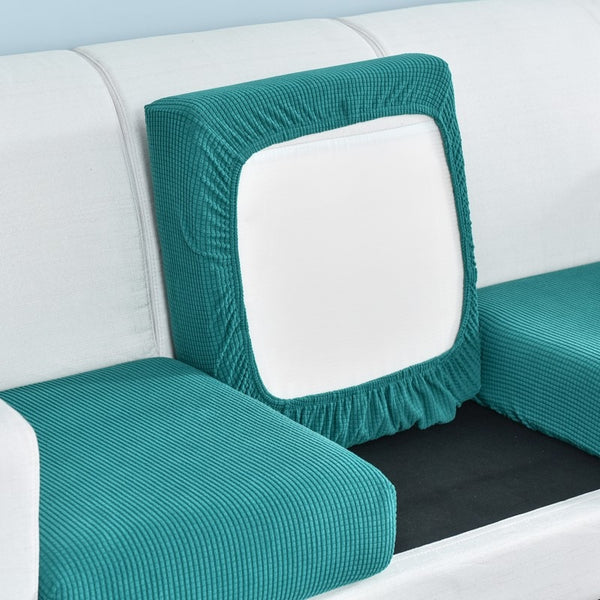 Funiture Protector Jacquard Thick Sofa Cushion Cover Corner Sofa Seat Slipcover Elastic Solid Color Couch Cushion Cover Elastic Material